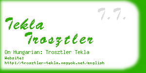 tekla trosztler business card